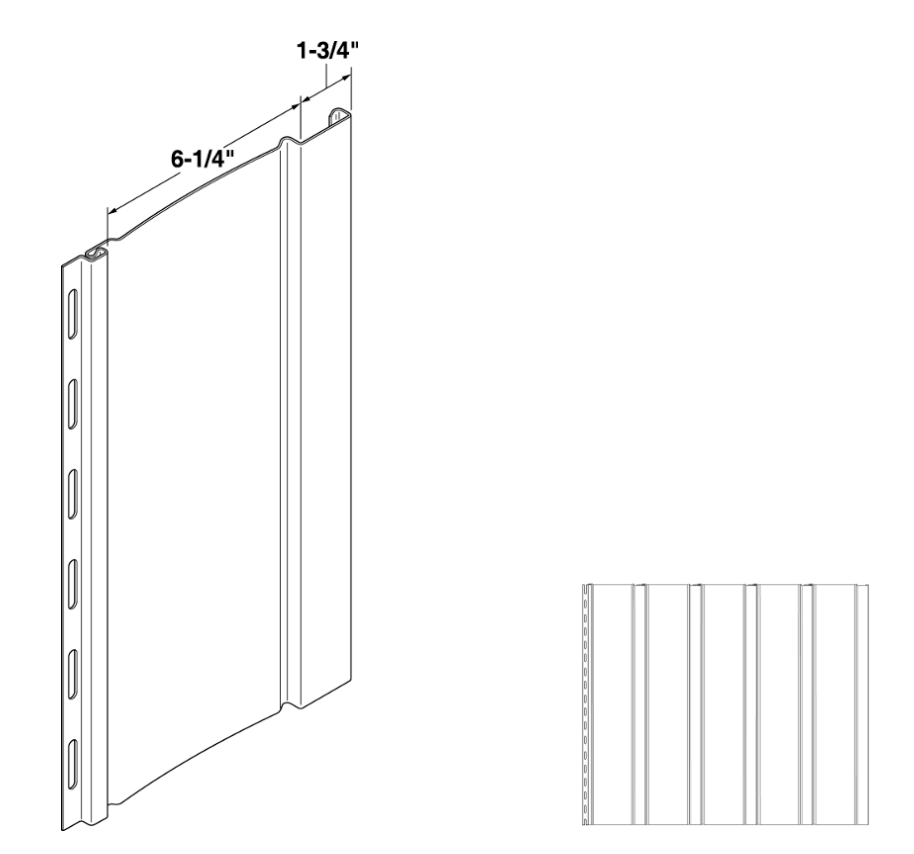 line drawing of boards and batten vertical siding
