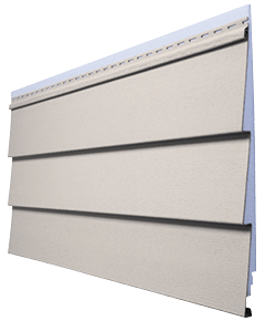 angled view of a single piece of insulated vinyl siding