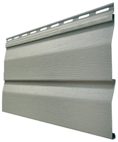 angled view of a single piece of vinyl siding